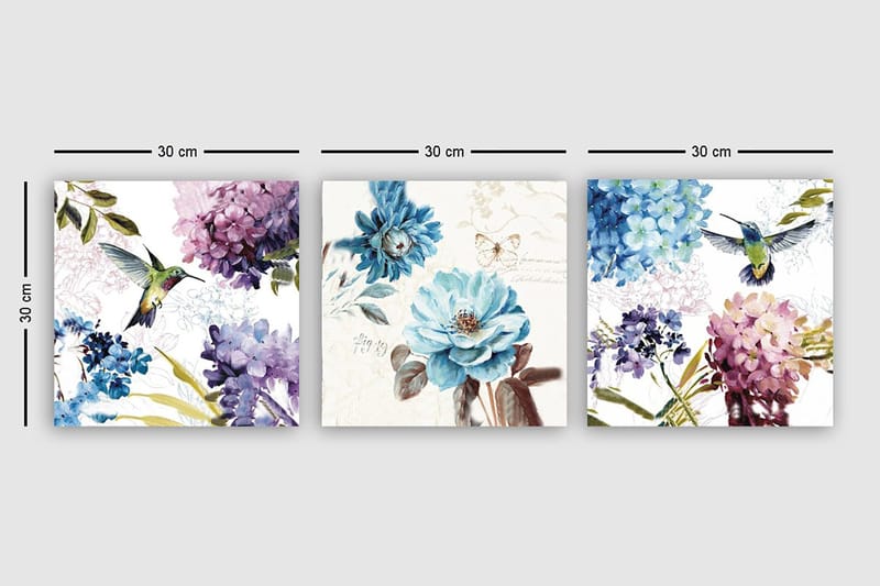 Canvastaulu VP Italy 3-pak Monivärinen - 30x30 cm - Sisustustuotteet - Taulu & taide - Canvas-taulu