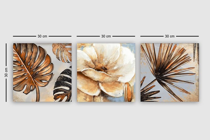 Canvastaulu VP Italy 3-pak Monivärinen - 30x30 cm - Sisustustuotteet - Taulu & taide - Canvas-taulu