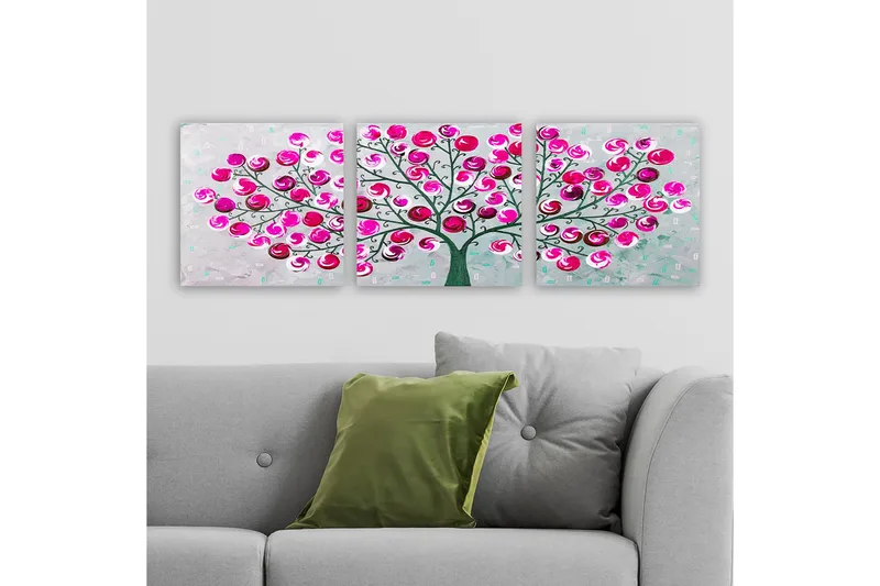 Canvastaulu VP Italy 3-pak Monivärinen - 30x30 cm - Sisustustuotteet - Taulu & taide - Canvas-taulu