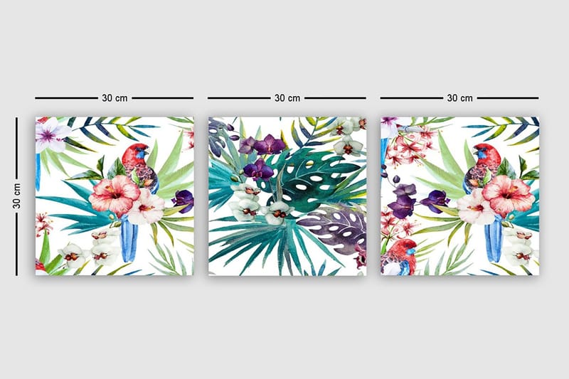 Canvastaulu VP Italy 3-pak Monivärinen - 30x30 cm - Sisustustuotteet - Taulu & taide - Canvas-taulu