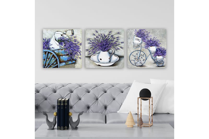 Canvastaulu VP Italy 3-pak Monivärinen - 30x30 cm - Sisustustuotteet - Taulu & taide - Canvas-taulu