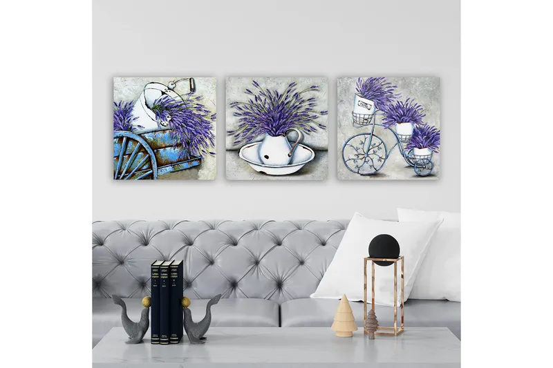 Canvastaulu VP Italy 3-pak Monivärinen - 30x30 cm - Sisustustuotteet - Taulu & taide - Canvas-taulu