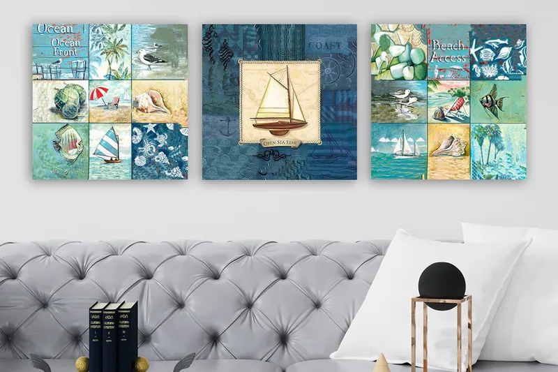 Canvastaulu VP Italy 3-pak Monivärinen, 30x30 cm