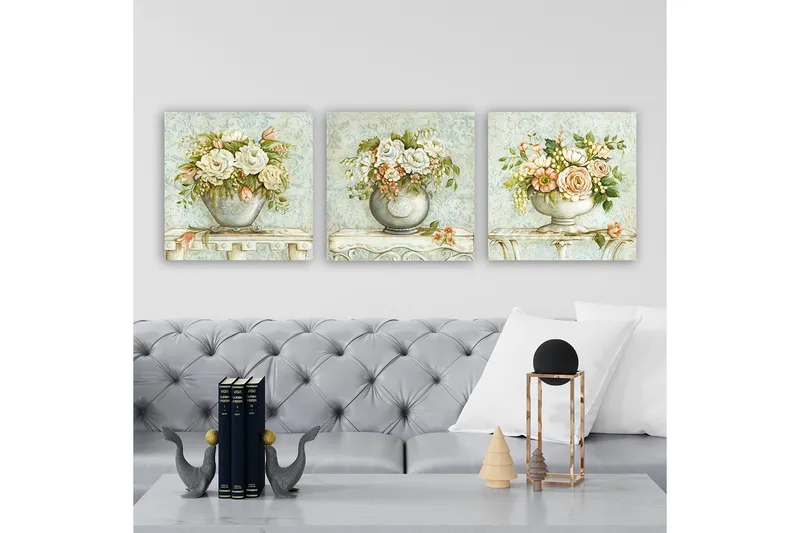 Canvastaulu VP Italy 3-pak Monivärinen - 30x30 cm - Sisustustuotteet - Taulu & taide - Canvas-taulu