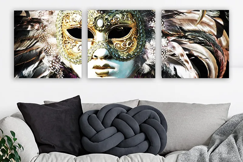 Canvastaulu VP Italy 3-pak Monivärinen - 30x30 cm - Sisustustuotteet - Taulu & taide - Canvas-taulu