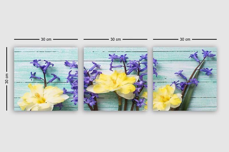 Canvastaulu VP Italy 3-pak Monivärinen - 30x30 cm - Sisustustuotteet - Taulu & taide - Canvas-taulu