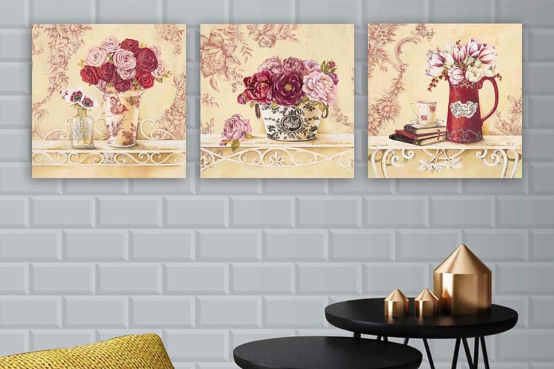 Canvastaulu VP Italy 3-pak Monivärinen, 30x30 cm