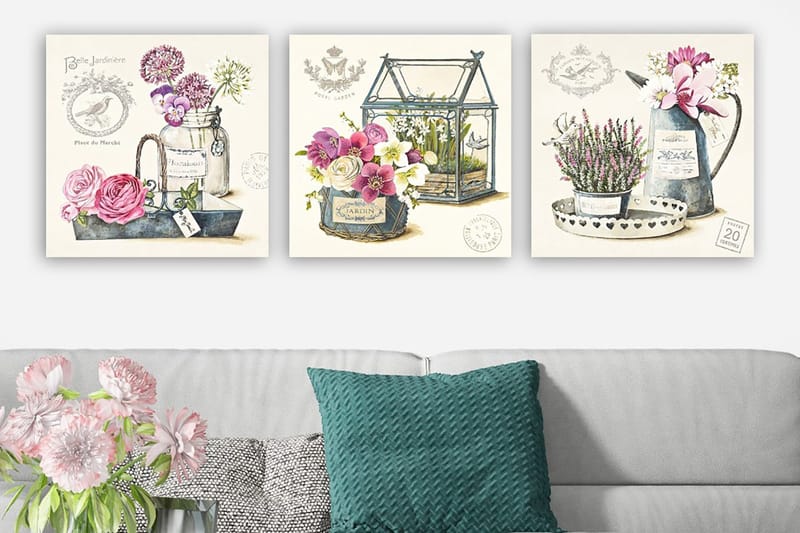 Canvastaulu VP Italy 3-pak Monivärinen, 30x30 cm