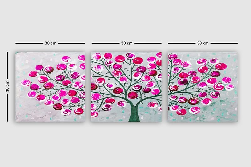 Canvastaulu VP Italy 3-pak Monivärinen - 30x30 cm - Sisustustuotteet - Taulu & taide - Canvas-taulu