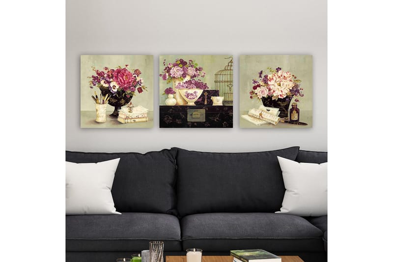 Canvastaulu VP Italy 3-pak Monivärinen - 30x30 cm - Sisustustuotteet - Taulu & taide - Canvas-taulu