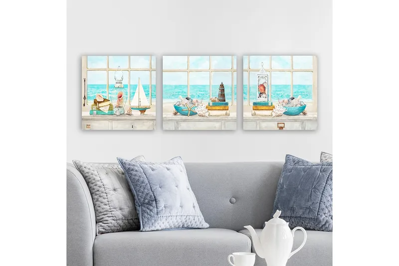 Canvastaulu VP Italy 3-pak Monivärinen - 30x30 cm - Sisustustuotteet - Taulu & taide - Canvas-taulu