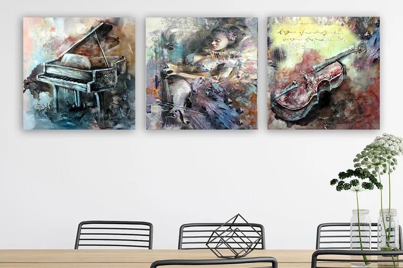 Canvastaulu VP Italy 3-pak Monivärinen, 30x30 cm