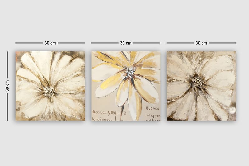 Canvastaulu VP Italy 3-pak Monivärinen - 30x30 cm - Sisustustuotteet - Taulu & taide - Canvas-taulu