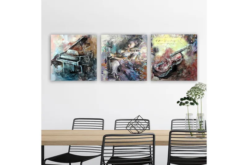 Canvastaulu VP Italy 3-pak Monivärinen - 30x30 cm - Sisustustuotteet - Taulu & taide - Canvas-taulu