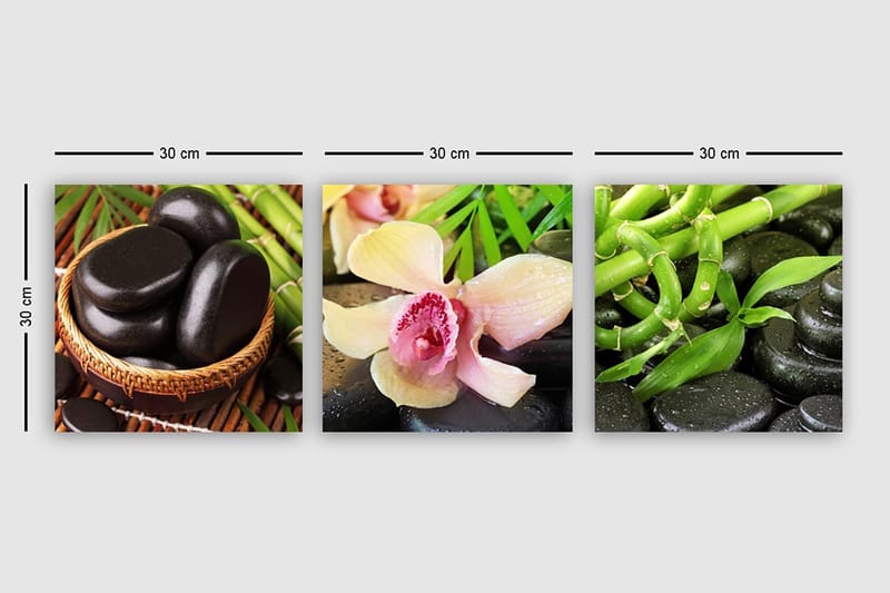 Canvastaulu VP Italy 3-pak Monivärinen - 30x30 cm - Sisustustuotteet - Taulu & taide - Canvas-taulu