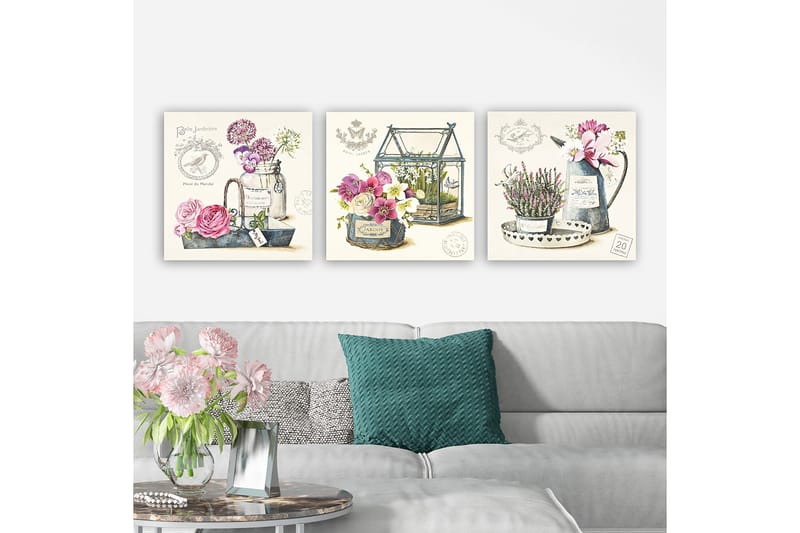 Canvastaulu VP Italy 3-pak Monivärinen - 30x30 cm - Sisustustuotteet - Taulu & taide - Canvas-taulu