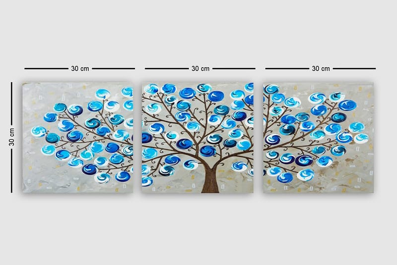 Canvastaulu VP Italy 3-pak Monivärinen - 30x30 cm - Sisustustuotteet - Taulu & taide - Canvas-taulu