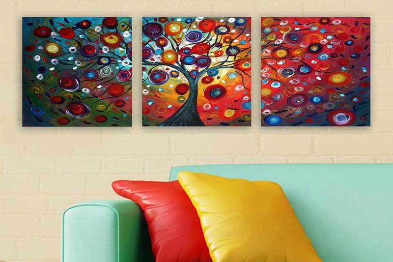 Canvastaulu VP Italy 3-pak Monivärinen, 30x30 cm