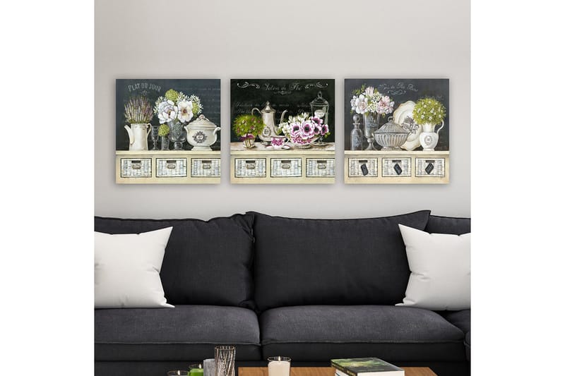 Canvastaulu VP Italy 3-pak Monivärinen - 30x30 cm - Sisustustuotteet - Taulu & taide - Canvas-taulu