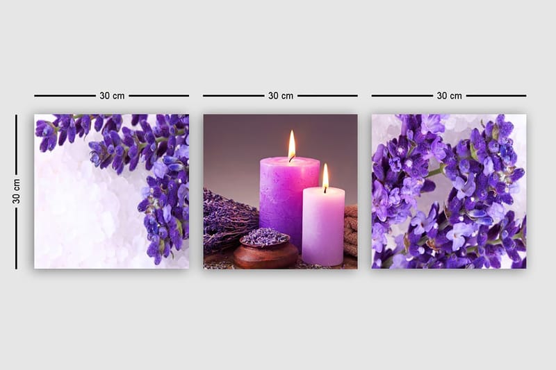 Canvastaulu VP Italy 3-pak Monivärinen - 30x30 cm - Sisustustuotteet - Taulu & taide - Canvas-taulu