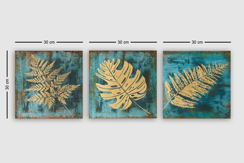 Canvastaulu VP Italy 3-pak Monivärinen - 30x30 cm - Sisustustuotteet - Taulu & taide - Canvas-taulu