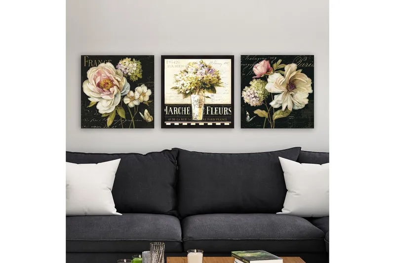 Canvastaulu VP Italy 3-pak Monivärinen - 30x30 cm - Sisustustuotteet - Taulu & taide - Canvas-taulu