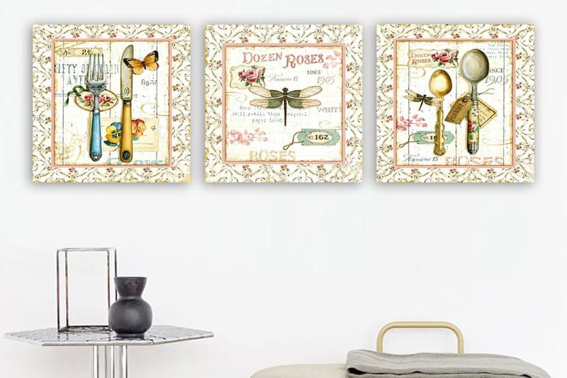 Canvastaulu VP Italy 3-pak Monivärinen, 30x30 cm