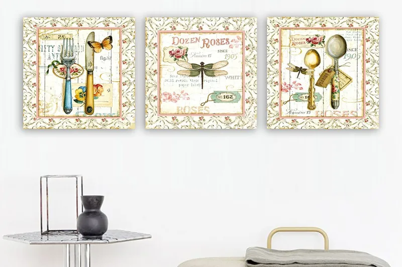 Canvastaulu VP Italy 3-pak Monivärinen - 30x30 cm - Sisustustuotteet - Taulu & taide - Canvas-taulu