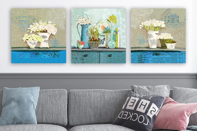 Canvastaulu VP Italy 3-pak Monivärinen - 30x30 cm - Sisustustuotteet - Taulu & taide - Canvas-taulu