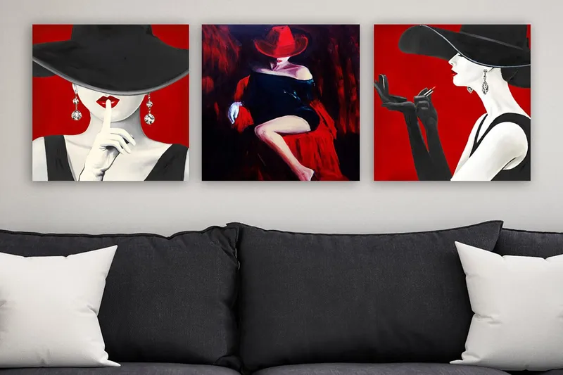 Canvastaulu VP Italy 3-pak Monivärinen, 30x30 cm