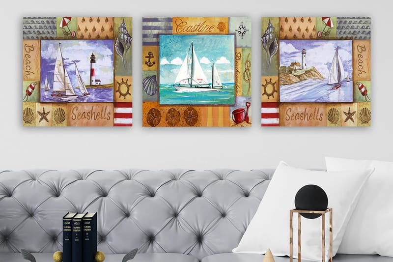 Canvastaulu VP Italy 3-pak Monivärinen, 30x30 cm