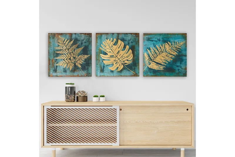 Canvastaulu VP Italy 3-pak Monivärinen - 30x30 cm - Sisustustuotteet - Taulu & taide - Canvas-taulu