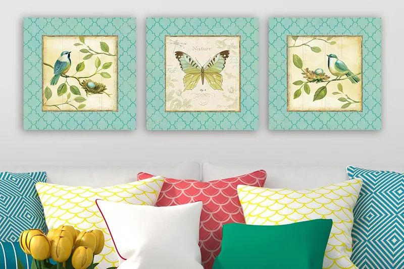 Canvastaulu VP Italy 3-pak Monivärinen, 30x30 cm