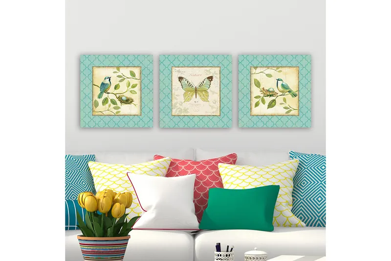 Canvastaulu VP Italy 3-pak Monivärinen - 30x30 cm - Sisustustuotteet - Taulu & taide - Canvas-taulu