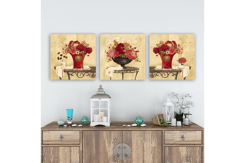 Canvastaulu VP Italy 3-pak Monivärinen - 30x30 cm - Sisustustuotteet - Taulu & taide - Canvas-taulu