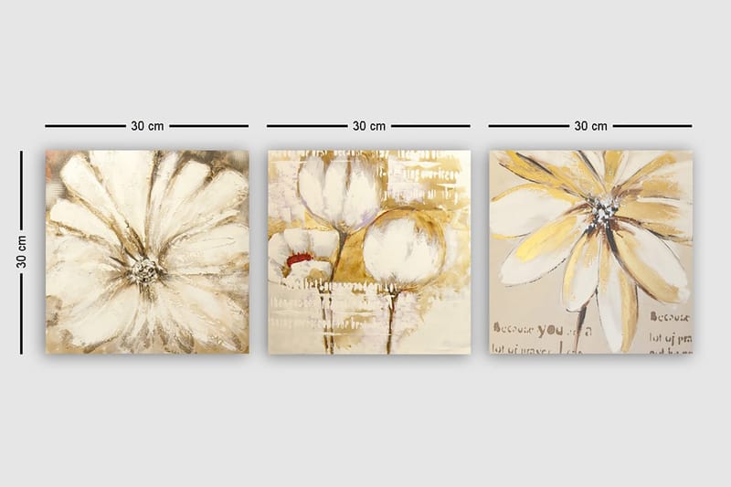 Canvastaulu VP Italy 3-pak Monivärinen - 30x30 cm - Sisustustuotteet - Taulu & taide - Canvas-taulu