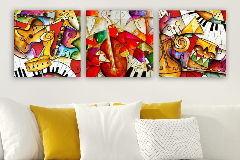 Canvastaulu VP Italy 3-pak Monivärinen, 30x30 cm