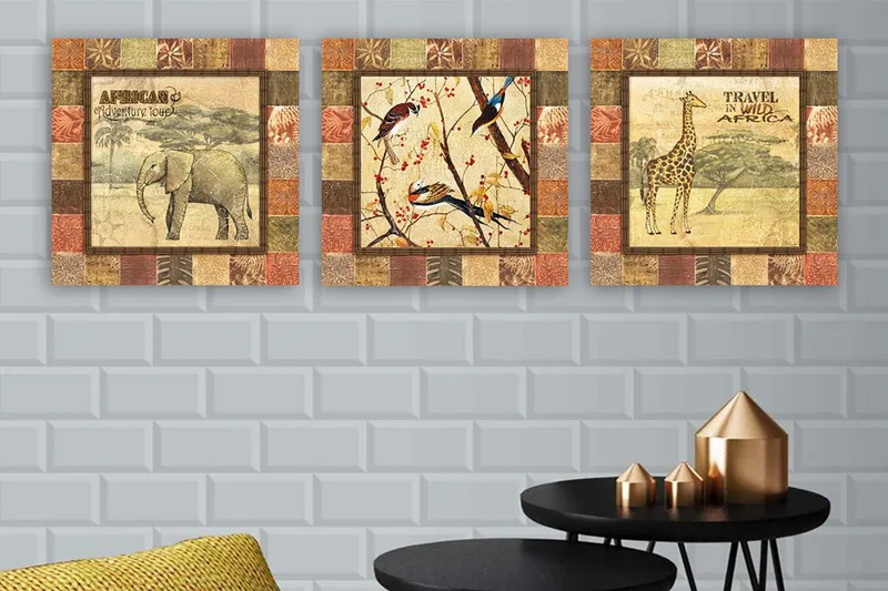 Canvastaulu VP Italy 3-pak Monivärinen, 30x30 cm