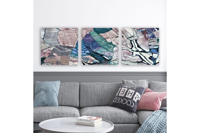 Canvastaulu VP Spain 3-pak Monivärinen - 30x30 cm - Sisustustuotteet - Taulu & taide - Canvas-taulu