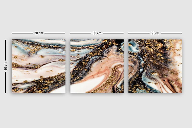 Canvastaulu VP Spain 3-pak Monivärinen - 30x30 cm - Sisustustuotteet - Taulu & taide - Canvas-taulu