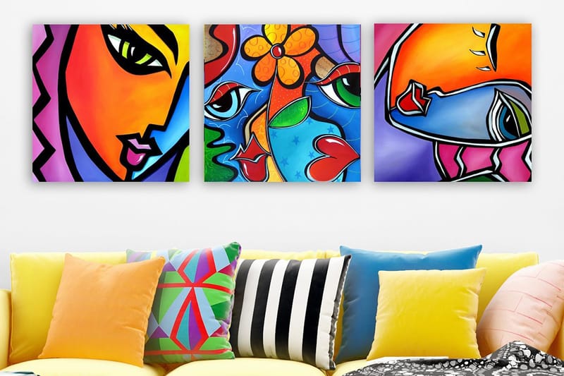 Canvastaulu VP Spain 3-pak Monivärinen, 30x30 cm