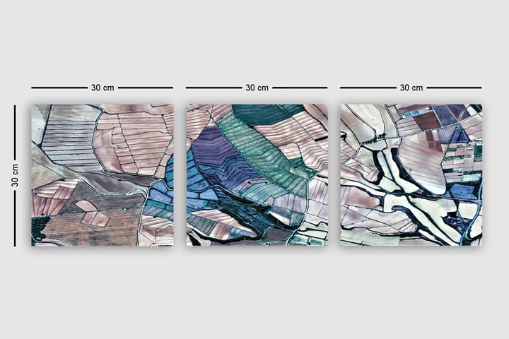 Canvastaulu VP Spain 3-pak Monivärinen - 30x30 cm - Canvas-taulu - Seinäkoristeet