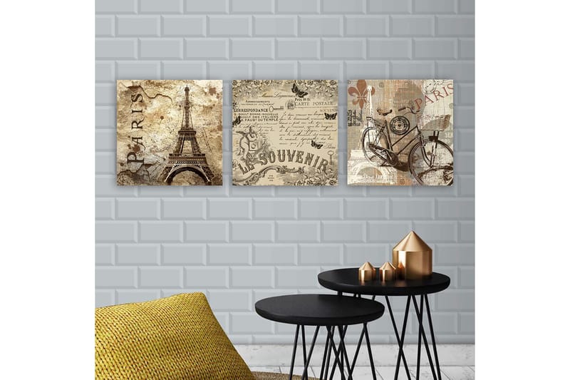 Canvastaulu VP Spain 3-pak Monivärinen - 30x30 cm - Sisustustuotteet - Taulu & taide - Canvas-taulu