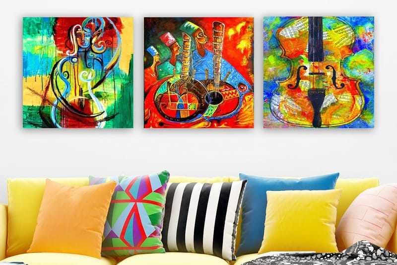 Canvastaulu VP Spain 3-pak Monivärinen, 30x30 cm