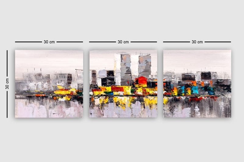 Canvastaulu VP Spain 3-pak Monivärinen - 30x30 cm - Sisustustuotteet - Taulu & taide - Canvas-taulu