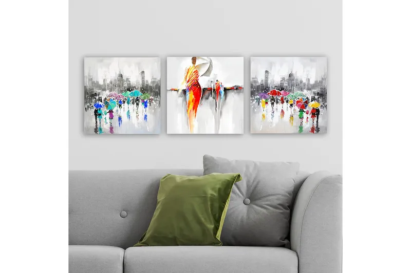 Canvastaulu VP Spain 3-pak Monivärinen - 30x30 cm - Sisustustuotteet - Taulu & taide - Canvas-taulu