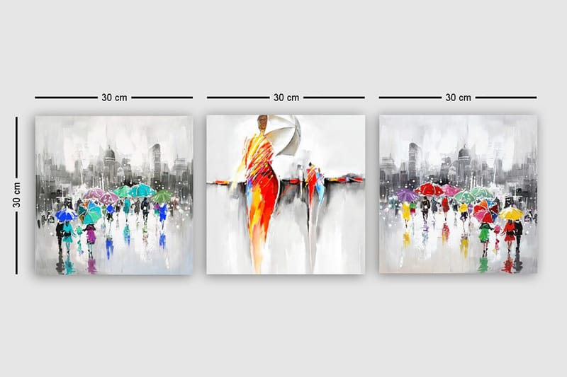 Canvastaulu VP Spain 3-pak Monivärinen - 30x30 cm - Sisustustuotteet - Taulu & taide - Canvas-taulu