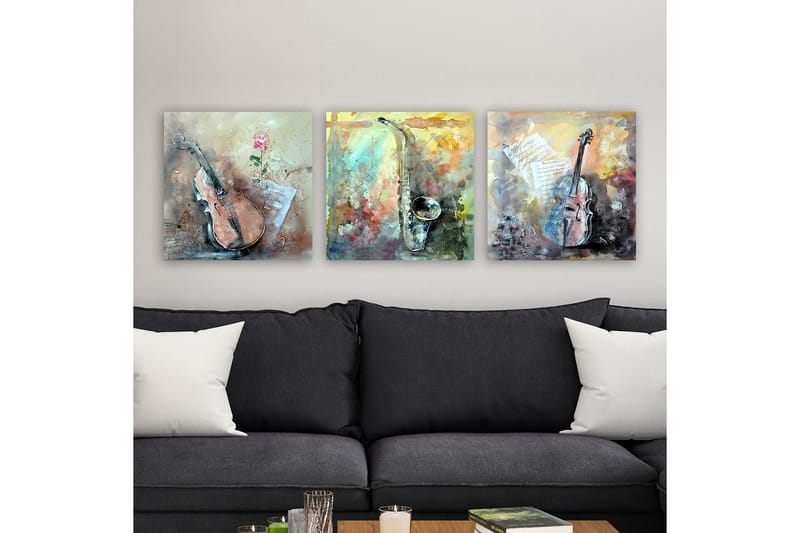 Canvastaulu VP Spain 3-pak Monivärinen - 30x30 cm - Sisustustuotteet - Taulu & taide - Canvas-taulu