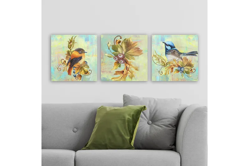 Canvastaulu VP Spain 3-pak Monivärinen - 30x30 cm - Sisustustuotteet - Taulu & taide - Canvas-taulu