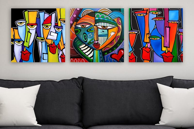 Canvastaulu VP Spain 3-pak Monivärinen, 30x30 cm